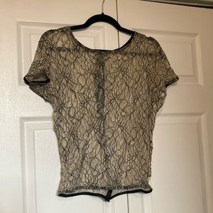 Classic Urban Outfitters ‘90s-inspired Button-back Sketch Top